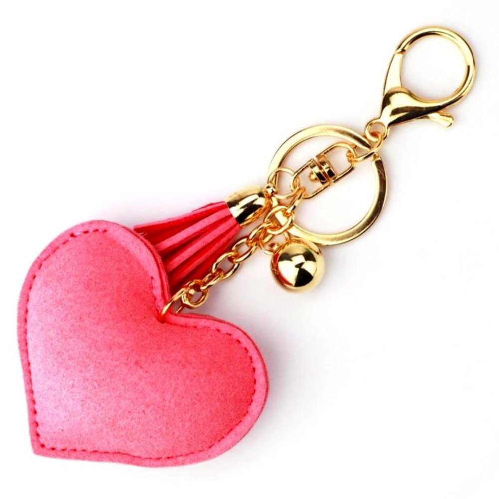 Hot Pink Rhinestone Key Ring - Picture 2 of 2